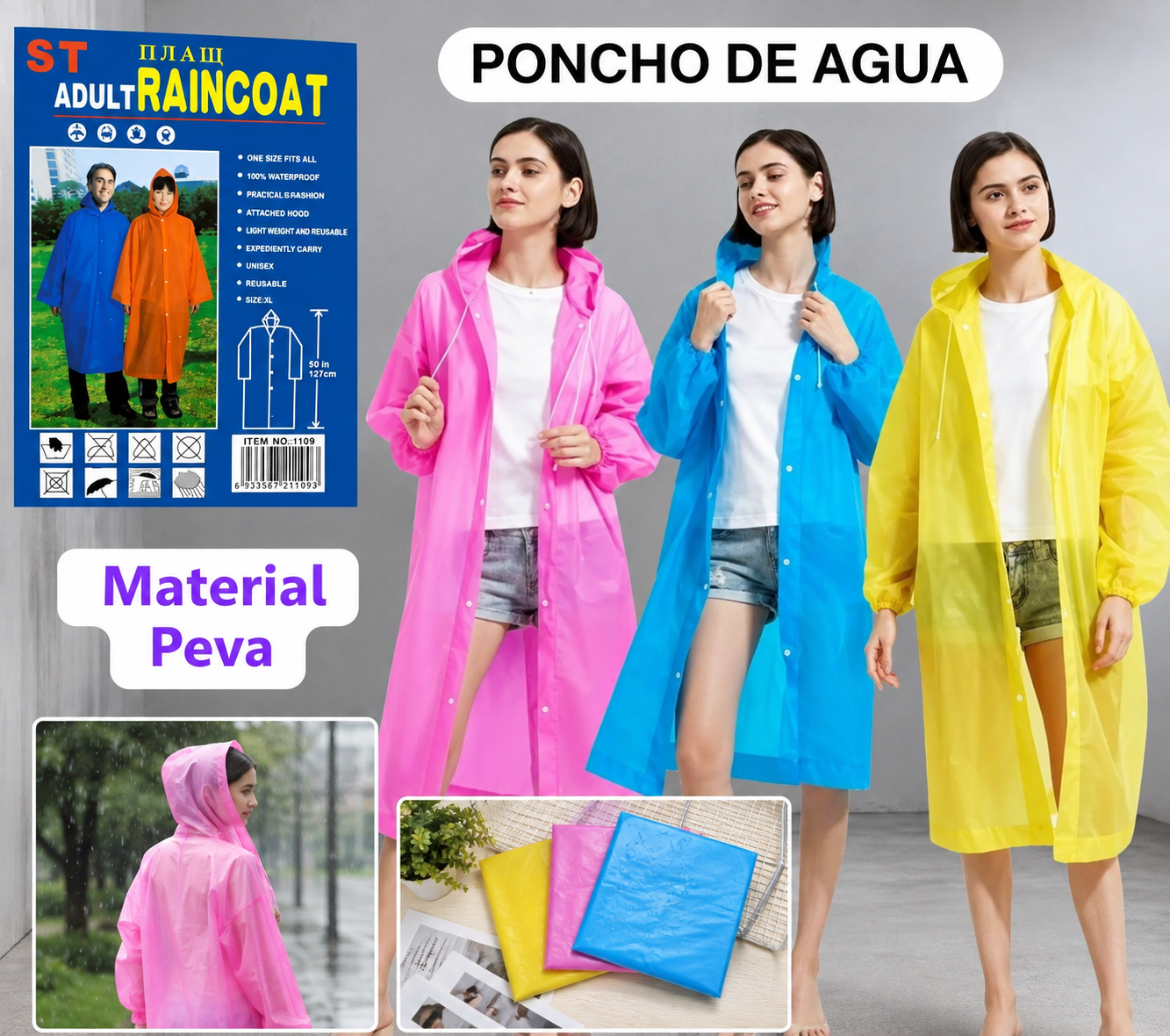 Poncho de agua impermeable | x mayor
